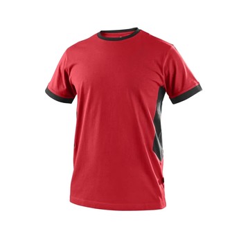 Koszulka męska CXS OWEN - czerwony-czarny