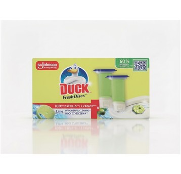 Krążki do talet o zapachu limonki Duck Fresh - zapas 12 krążków