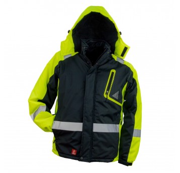 Kurtka męska ocieplana Y-263 - black/yellow