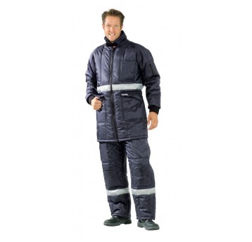 Kurtka parka do chłodni PLANAM podszewka czerwona - granatowy
