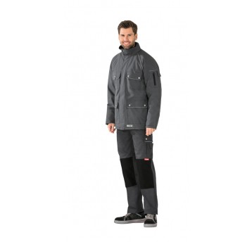 Kurtka parka PLANAM Canvas 320 zimowa - szary/czarny