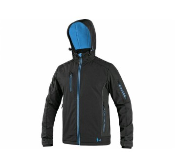 Kurtka softshell CXS DURHAM męska - czarno-niebieski