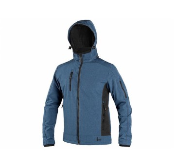 Kurtka softshell CXS DURHAM męska - niebiesko-czarny