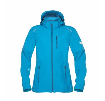 Kurtka softshell FLORET damska - turkusowy