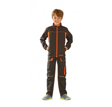 Kurtka softshell PLANAM Basalt Neon dziecięce - oliwkowy/pomarańczowy