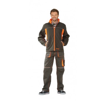 Kurtka softshell PLANAM BASALT NEON - granatowy/pomarańczowy