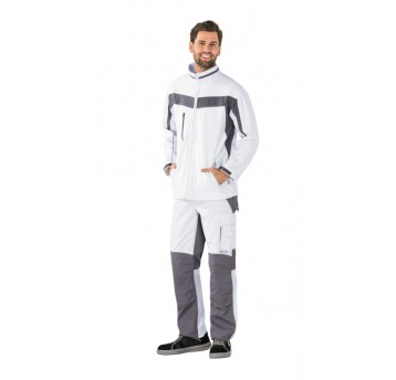 Kurtka softshell PLANAM Plaline - biały/cynkowy