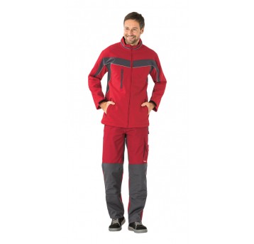 Kurtka softshell PLANAM Plaline - czerwony/łupkowy