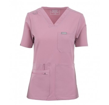 MYNTS V-Neck Pocket Genius – Scrub Top Women WMT001 Rose Water