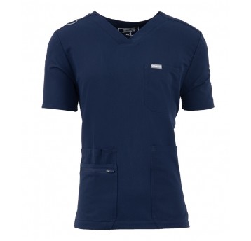 MYNTS V-Neck Pocket Genius - ScrubTop Men MMT003 Midnight Navy