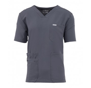 MYNTS V-Neck Pocket Genius - ScrubTop Men MMT003 MoonStone Grey