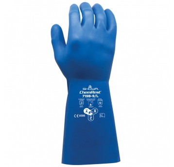 Rękawice chemoodporne Showa 719B - niebieski