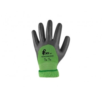 Rękawice CXS ROXY DOUBLE WINTER powlekane w 3/4 zimowe - czarno-zielony - 10