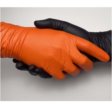 Rękawice nitrylowe bezpudrowe medaSEPT Max Grip PRO Prefer (50szt.) - pomarańczowy