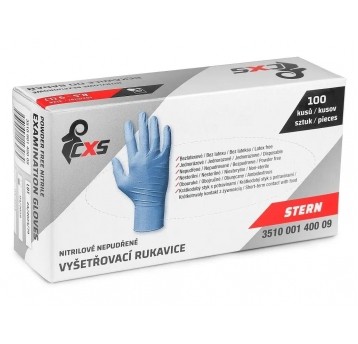 Rękawice nitrylowe CXS STERN (100szt.) - niebieski