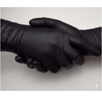 Rękawice nitrylowe medaSEPT Max Grip PRO Prefer (50szt.) - czarny