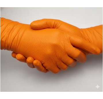 Rękawice nitrylowe medaSEPT Max Grip PRO Prefer (50szt.) - pomarańczowy