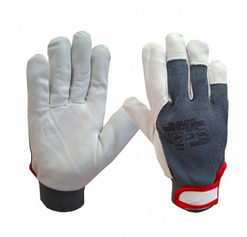 Rękawice ocieplane M-GLOVE TECHNIK VELCRO WINTER 2132X GREY