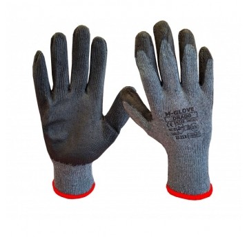 Rękawice powlekane lateksem M-GLOVE DRAGO 2121X PREMIUM - szary