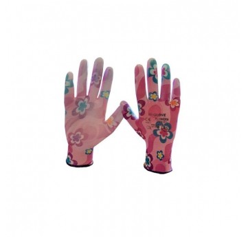 Rękawice powlekane poliuretanem M-GLOVE FLOWERS VIOLET KAT.I.