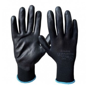 Rękawice powlekane poliuretanem M-GLOVE PU1001 4131X - czarny
