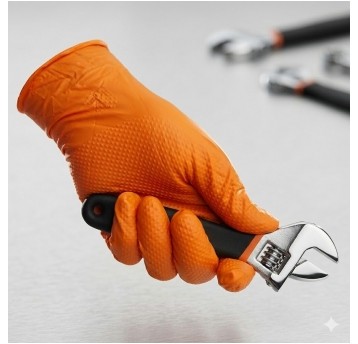 Rękawice warsztatowe MG Gloves (100szt.) - pomarańczowy