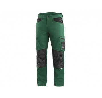 Spodnie do pasa CXS SOLIS FLEX - zielony-czarny