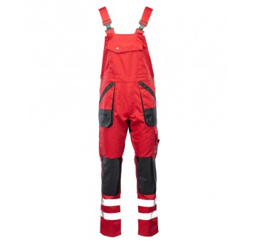 Spodnie ogrodniczki BRIXTON PRACTICAL ODBLASK - czerwony