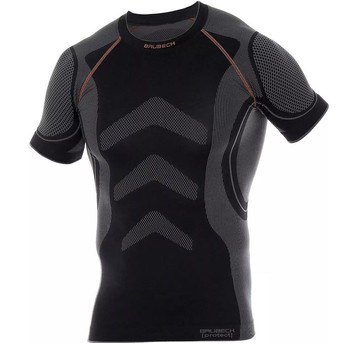 T-Shirt męski BRUBECK PROTECT - czarny
