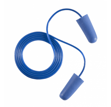 Zatyczki wykrywalne jednorazowe na sznurku BIP CORDED BLUE 36dB (150par)